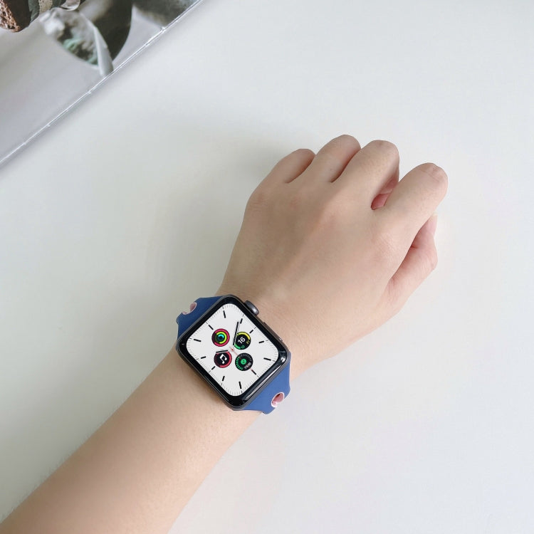 Water Drop Silicone Watch Band For Apple Watch Series, 7 45mm / 6&SE&5&4 44mm / 3&2&1 42mm, 7 41mm / 6&SE&5&4 40mm / 3&2&1 38mm